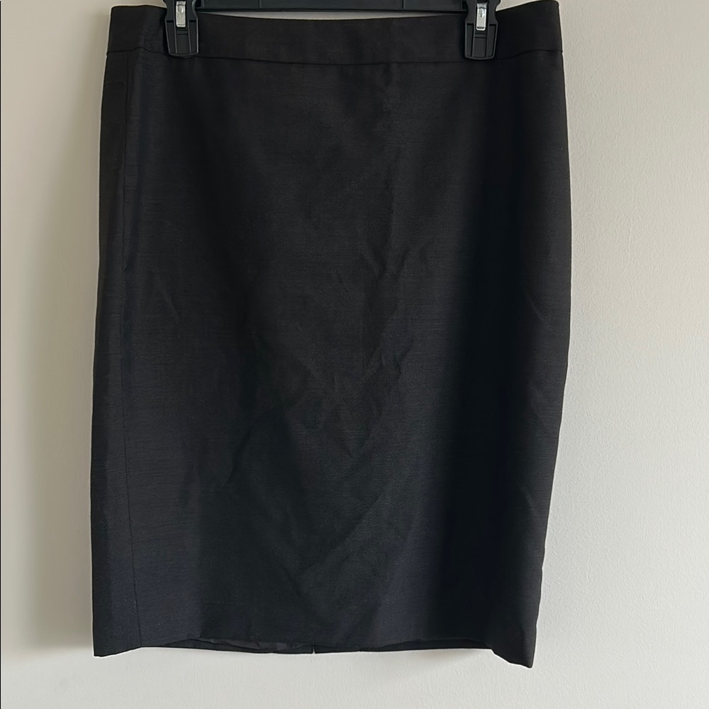 Ann Taylor Gray Pencil Office Career Business Skirt Knee Length Wool Blend 10